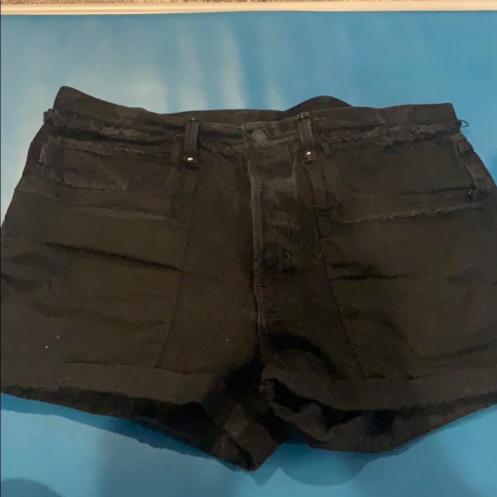 Helmut Lang black jean shorts